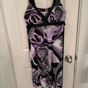 Purple/black/white dress